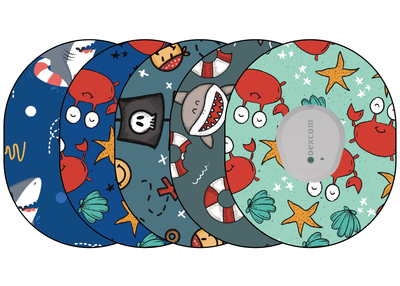 Glucomart Dexcom G7 Patches 5-Pack Sea Creatures Set