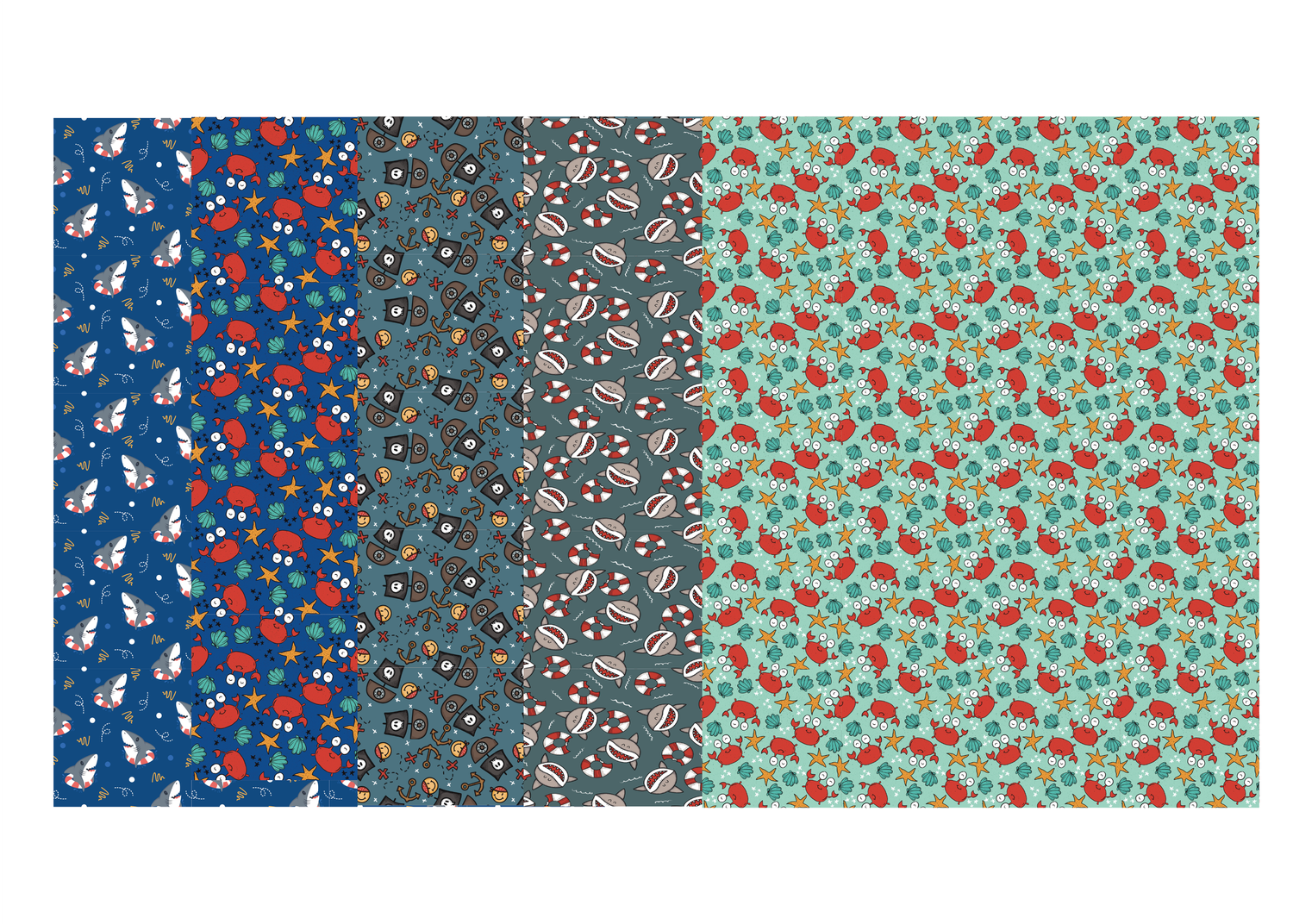 Tube Tape for Nasogastric or Oxygen Tubes | Sea Creatures 5-Pack Medical Tape (4&quot; x 3&quot; Sheets)