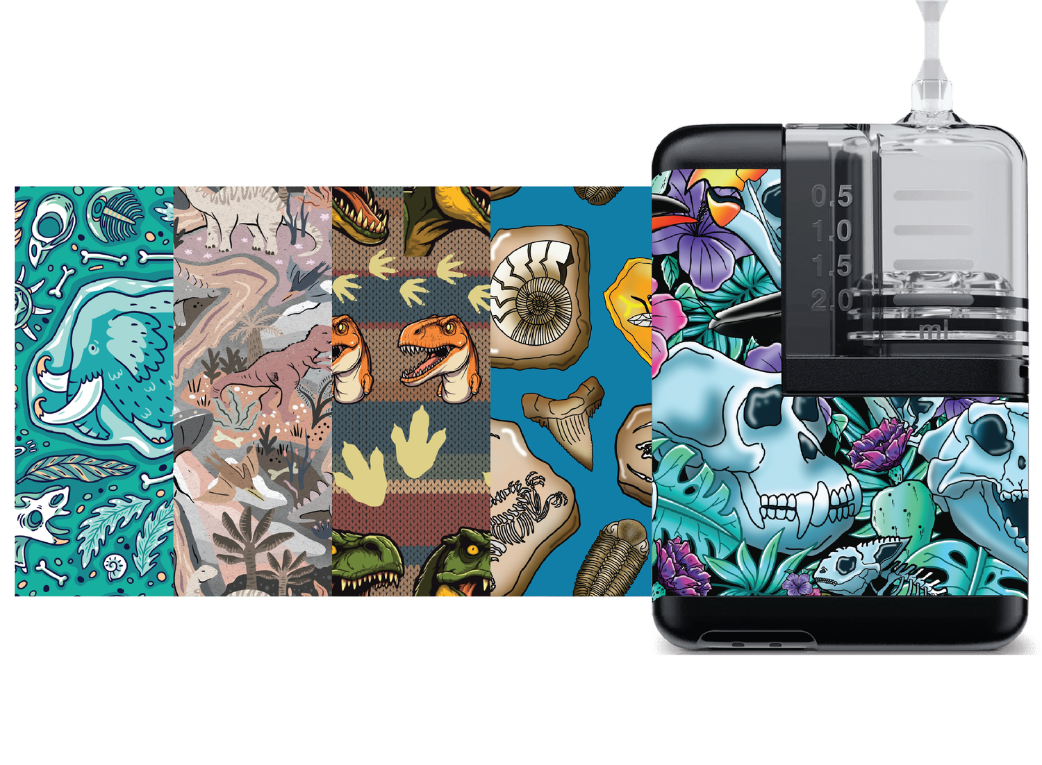 Mobi Insulin Pump Decals (5-Pack) | Prehistoric