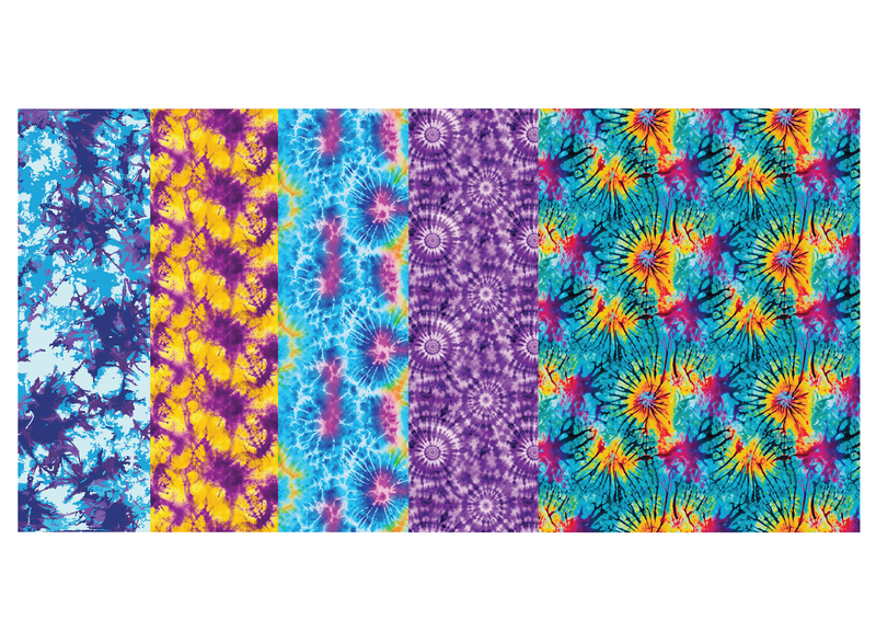 Tube Tape for Nasogastric or Oxygen Tubes | Tie Dye 5-Pack Medical Tape (4&quot; x 3&quot; Sheets)