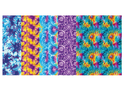 Tube Tape for Nasogastric or Oxygen Tubes | Tie Dye 5-Pack Medical Tape (4&quot; x 3&quot; Sheets)