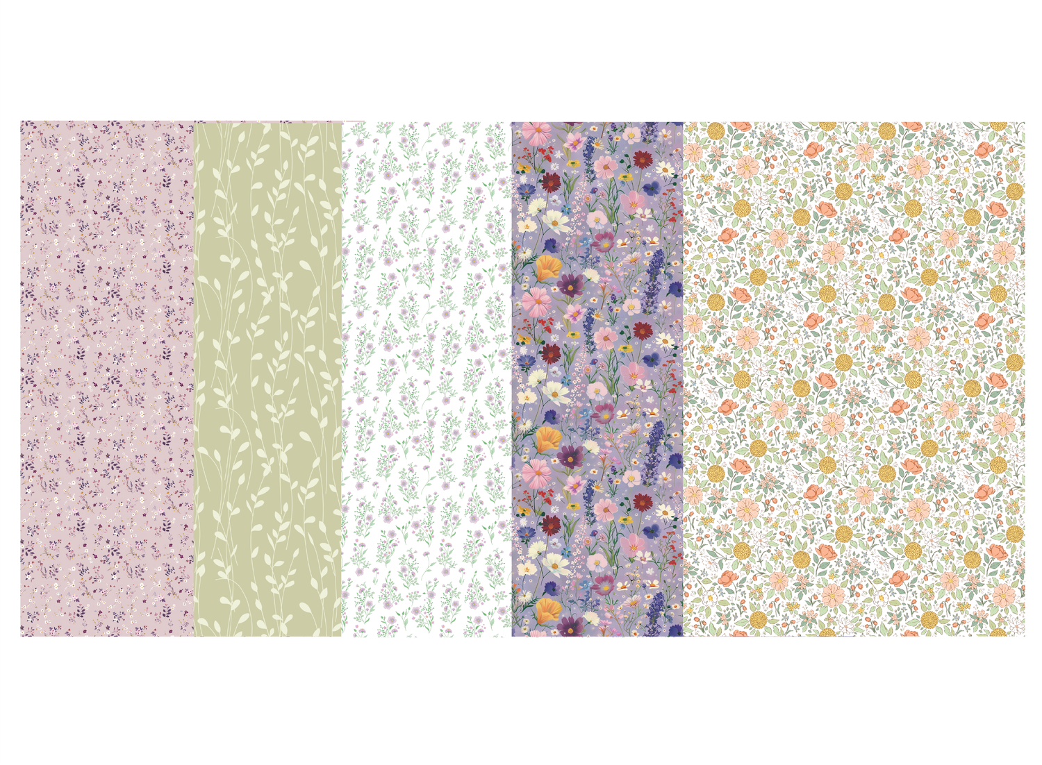 Tube Tape for Nasogastric or Oxygen Tubes | Vintage Floral 5-Pack Medical Tape (4&quot; x 3&quot; Sheets)