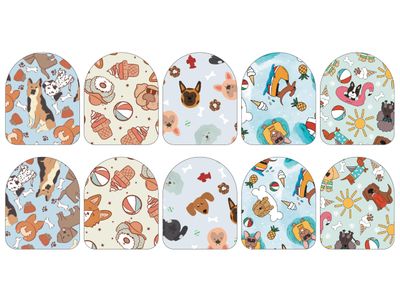 Fabric Stickers for Omnipod (10-Pack) | Dogs