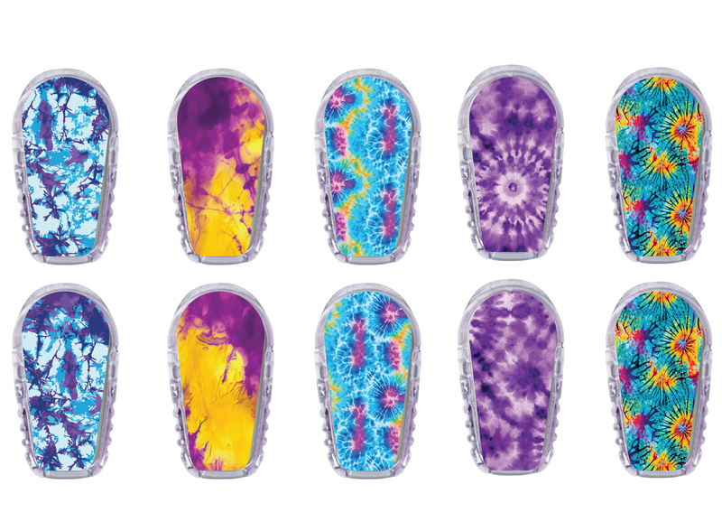 Glucomart Dexcom G6 Transmitter Stickers | Tie Dye 10-Pack