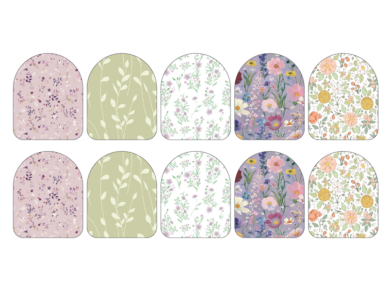 Fabric Stickers for Omnipod (10-Pack) | Vintage Floral