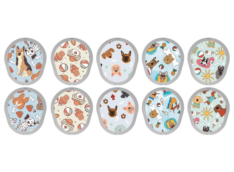 Dexcom G7 Transmitter Stickers (10-Count) | Dogs