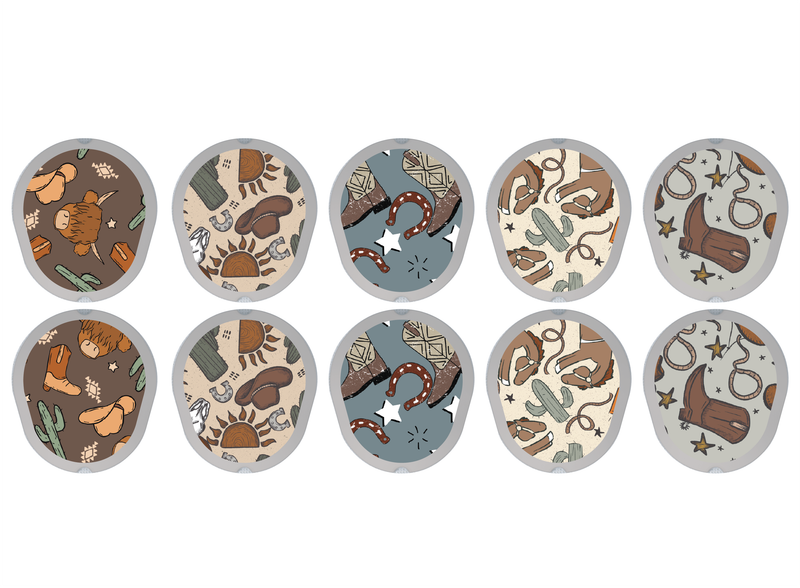 Dexcom G7 Transmitter Stickers (10-Count) | Cowboy