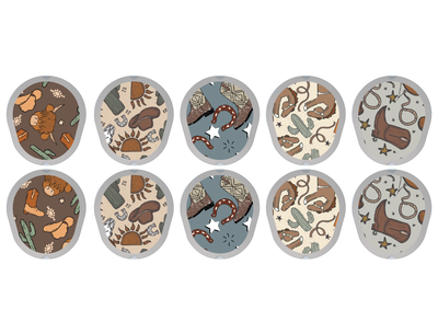 Dexcom G7 Transmitter Stickers (10-Count) | Cowboy