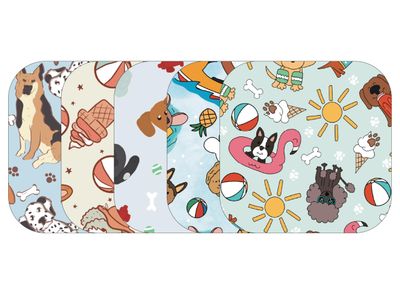 Glucomart Adhesive Patch for Libre, Dexcom G7, and Stelo | Dogs 5-Pack (No Glue in the Center)