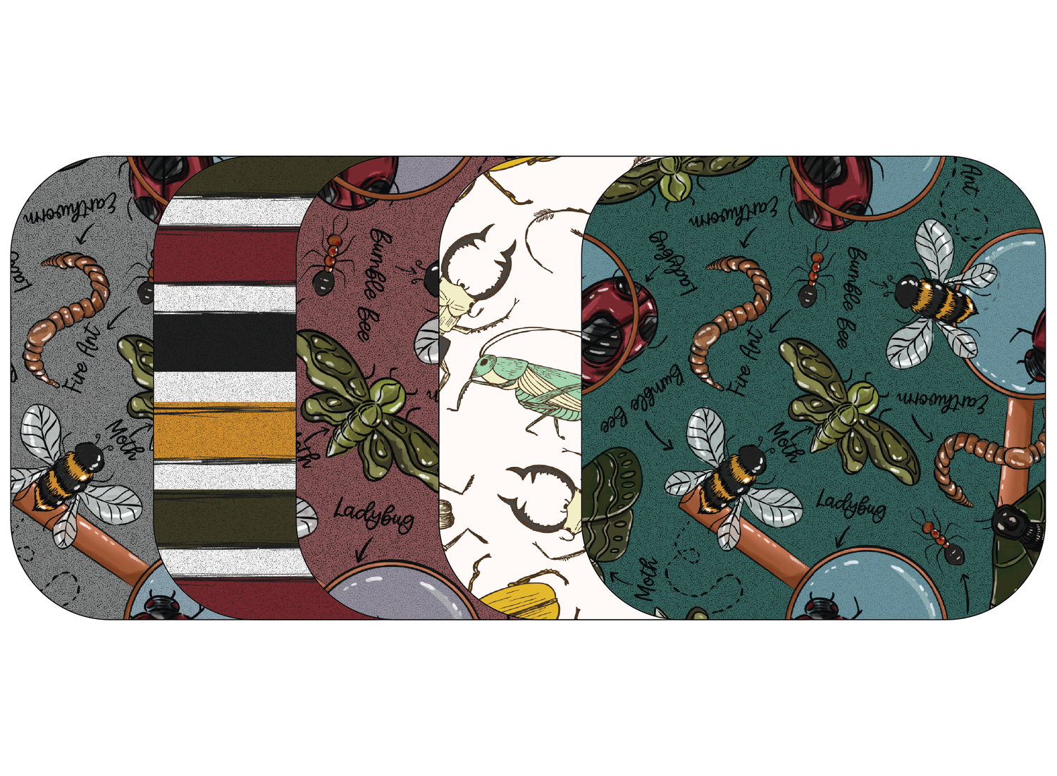 Glucomart Adhesive Patch for Libre, Dexcom G7, and Stelo | Bugs 5-Pack (No Glue in the Center)