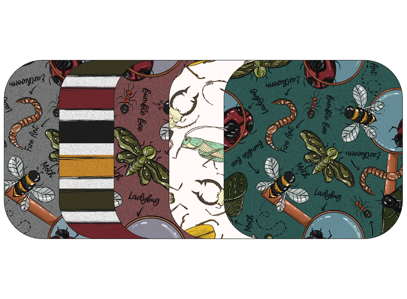Glucomart Adhesive Patch for Libre, Dexcom G7, and Stelo | Bugs 5-Pack (No Glue in the Center)