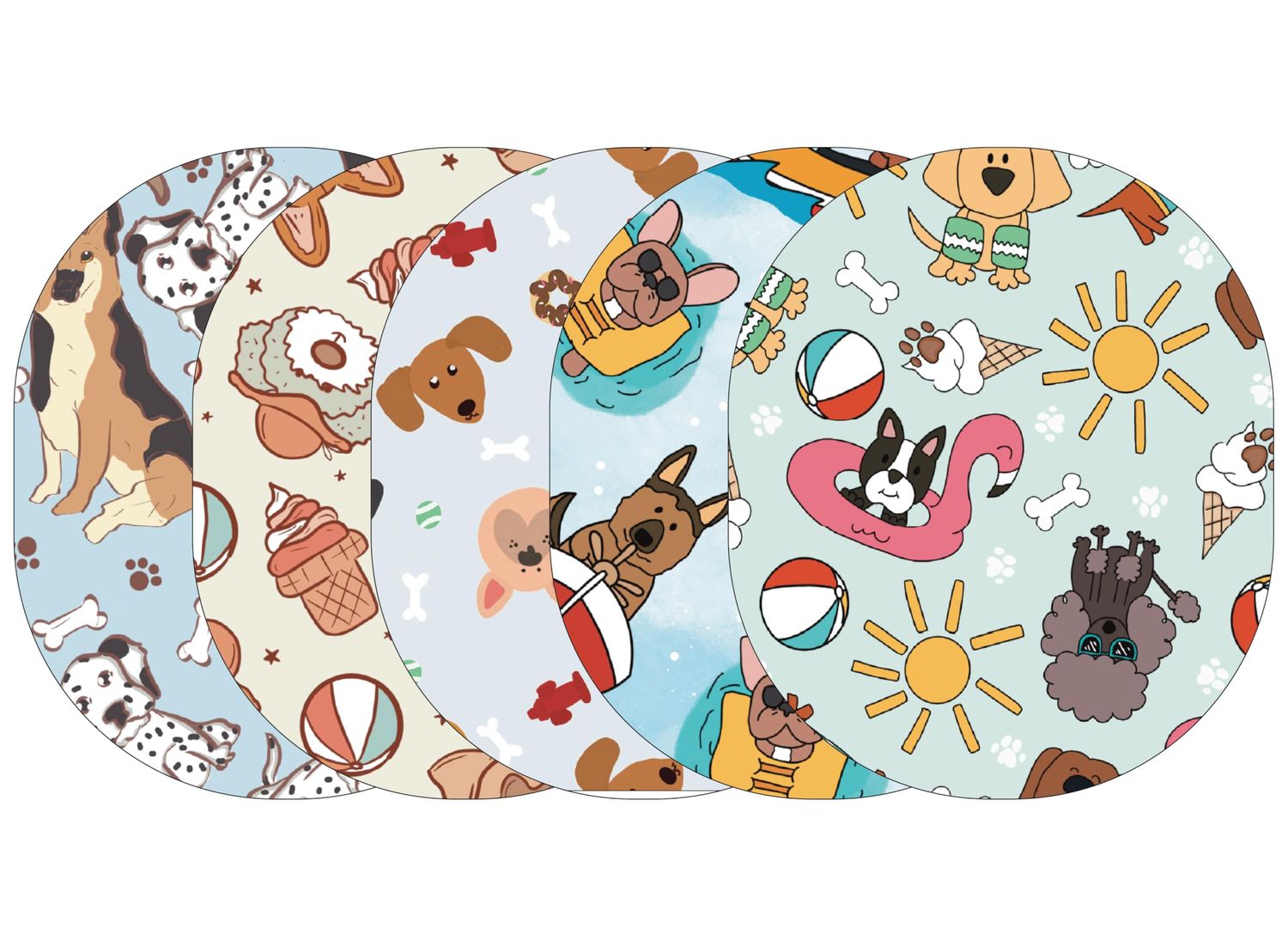 Glucomart Universal CGM Adhesive Patches for Dexcom G6, Dexcom G7, Stelo, Guardian &amp; Libre Sensors | Dogs (5-Pack)