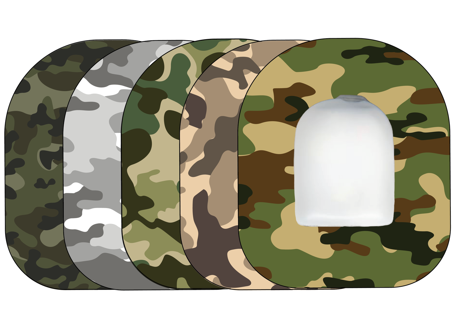 Glucomart Omnipod Adhesive Patches (5-Pack) Camo