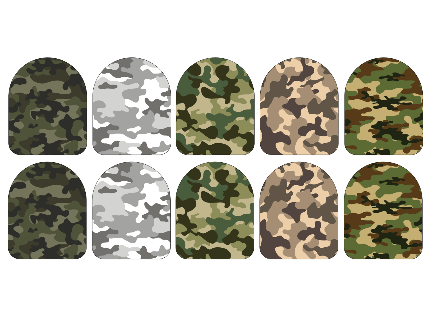 Fabric Stickers for Omnipod (10-Pack) Camo