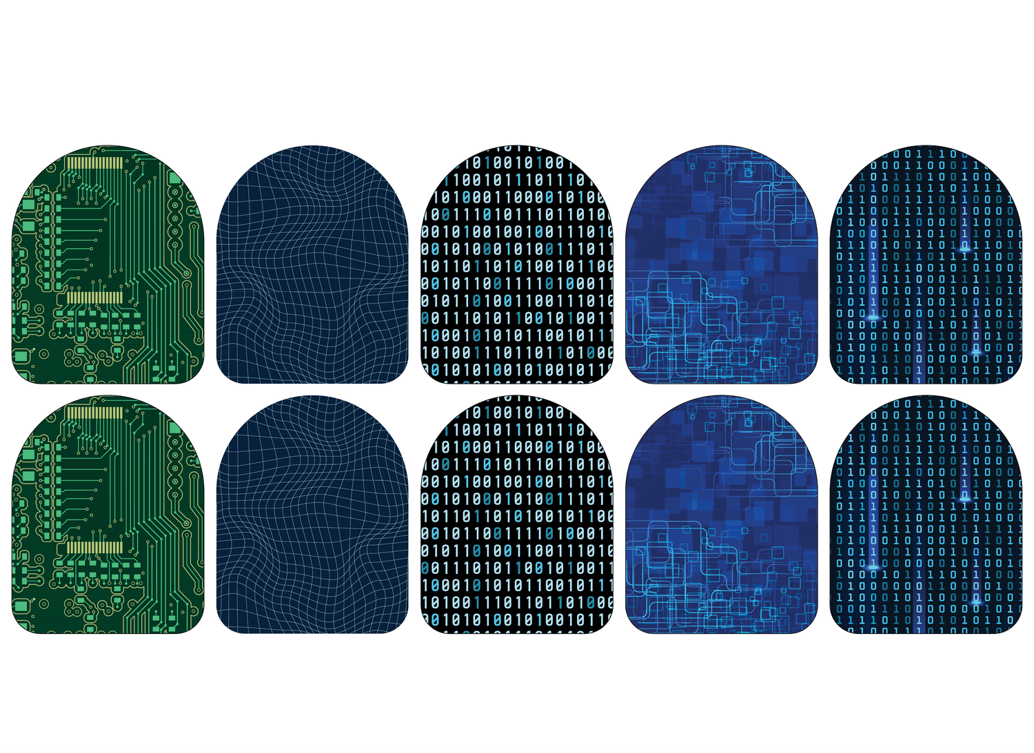 Fabric Stickers for Omnipod (10-Pack) Cyber