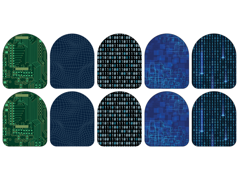 Fabric Stickers for Omnipod (10-Pack) Cyber