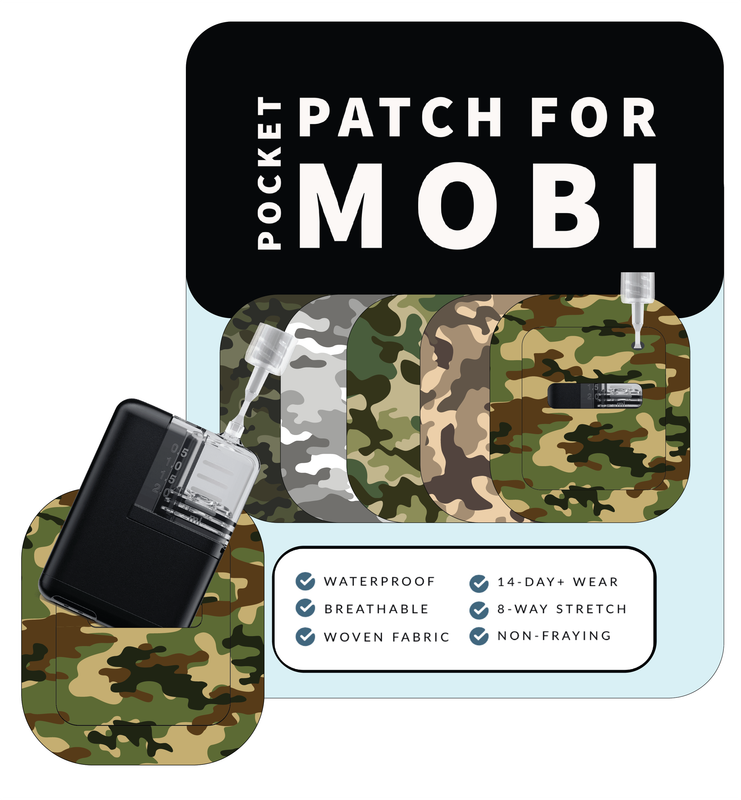 Adhesive Pocket for Mobi Insulin Pump (5-Pack) Camo