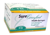 Sure Comfort Syringes 1cc 1/2" 29G (100 ct)