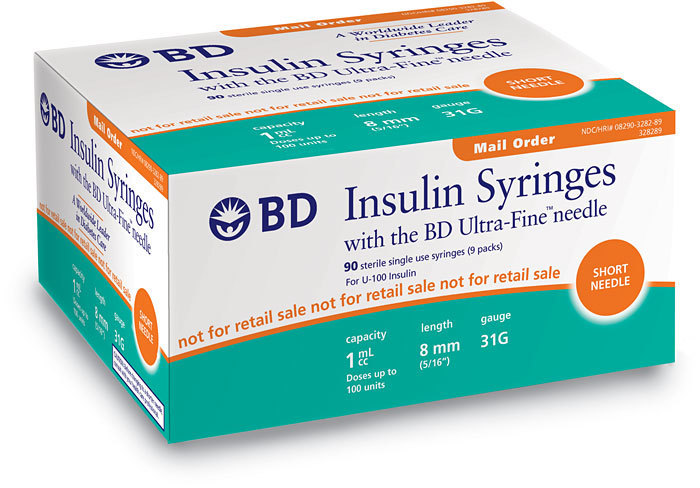 BD Syringes 1/2cc 8mm 31G (100 count)