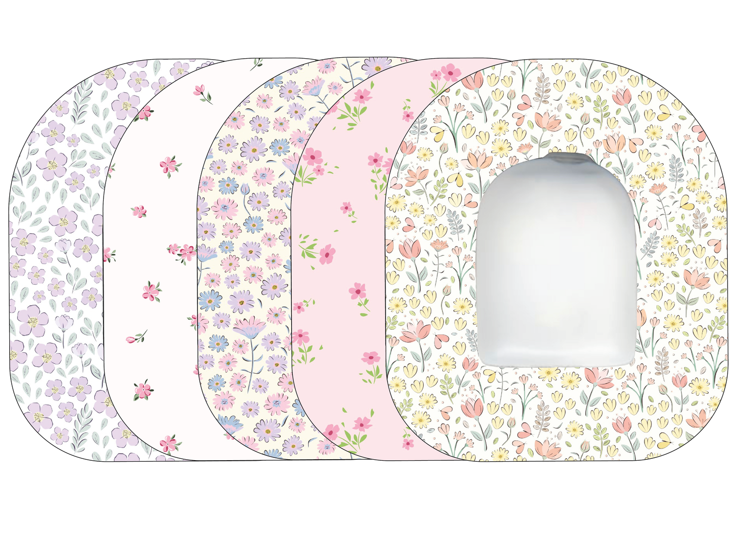 Glucomart Omnipod Adhesive Patches (5-Pack) Spring Floral
