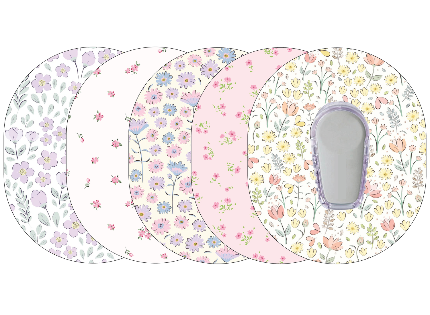 Glucomart Dexcom G6 Adhesive Patches (5-Pack) Spring Floral