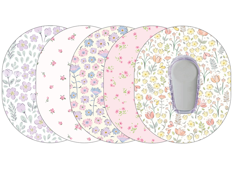 Glucomart Dexcom G6 Adhesive Patches (5-Pack) Spring Floral