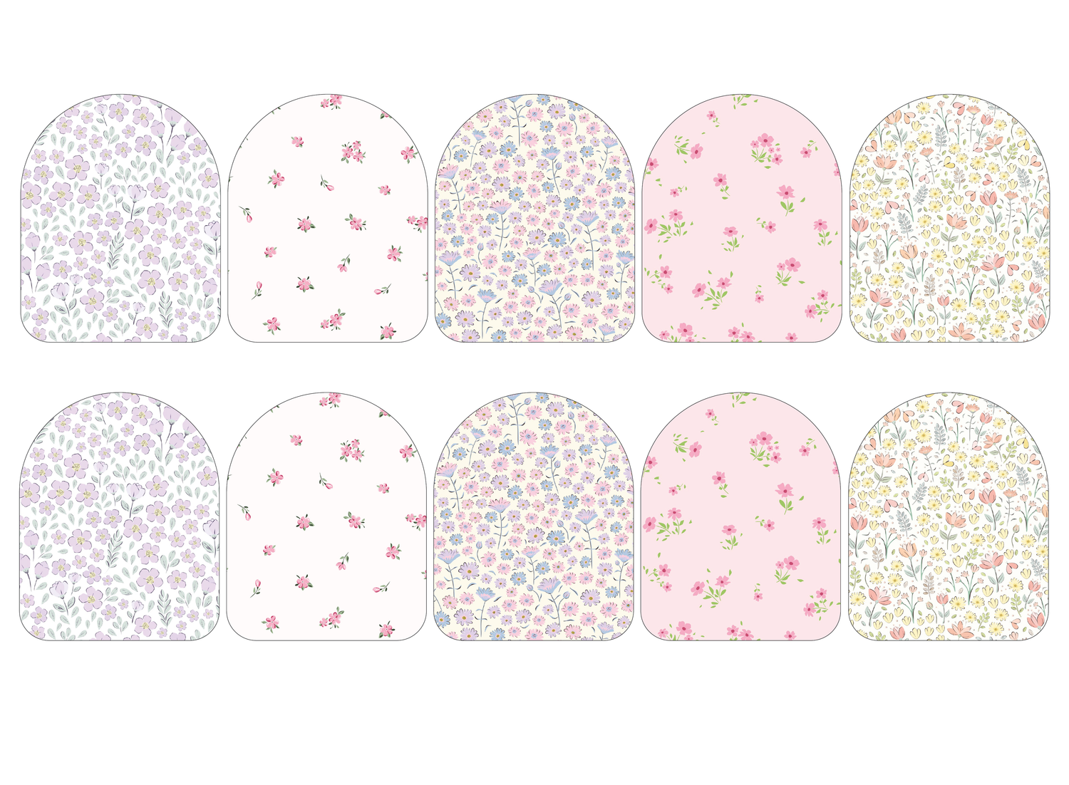Fabric Stickers for Omnipod (10-Pack) Spring Floral