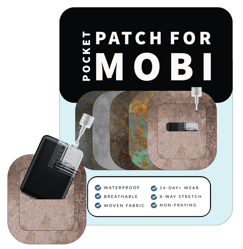 Adhesive Pocket for Mobi Insulin Pump (5-Pack) Grunge