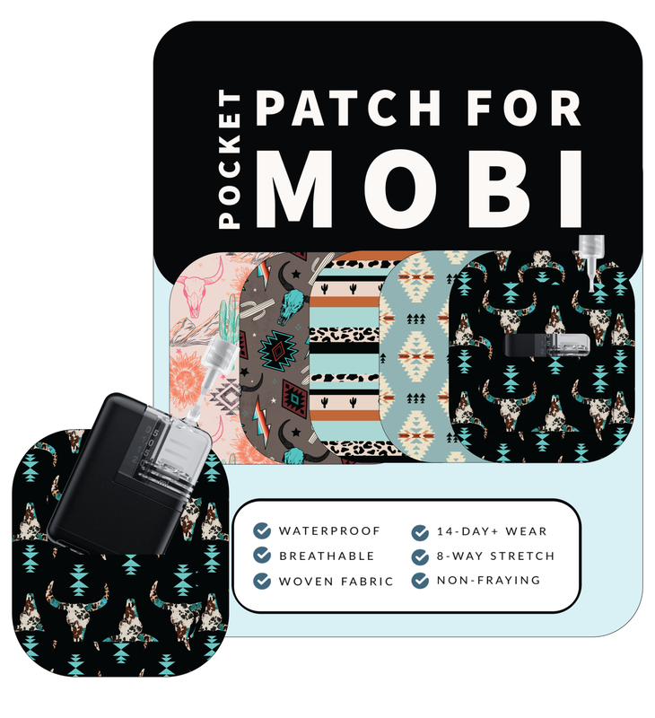 Adhesive Pocket for Mobi Insulin Pump (5-Pack) Punchy Western