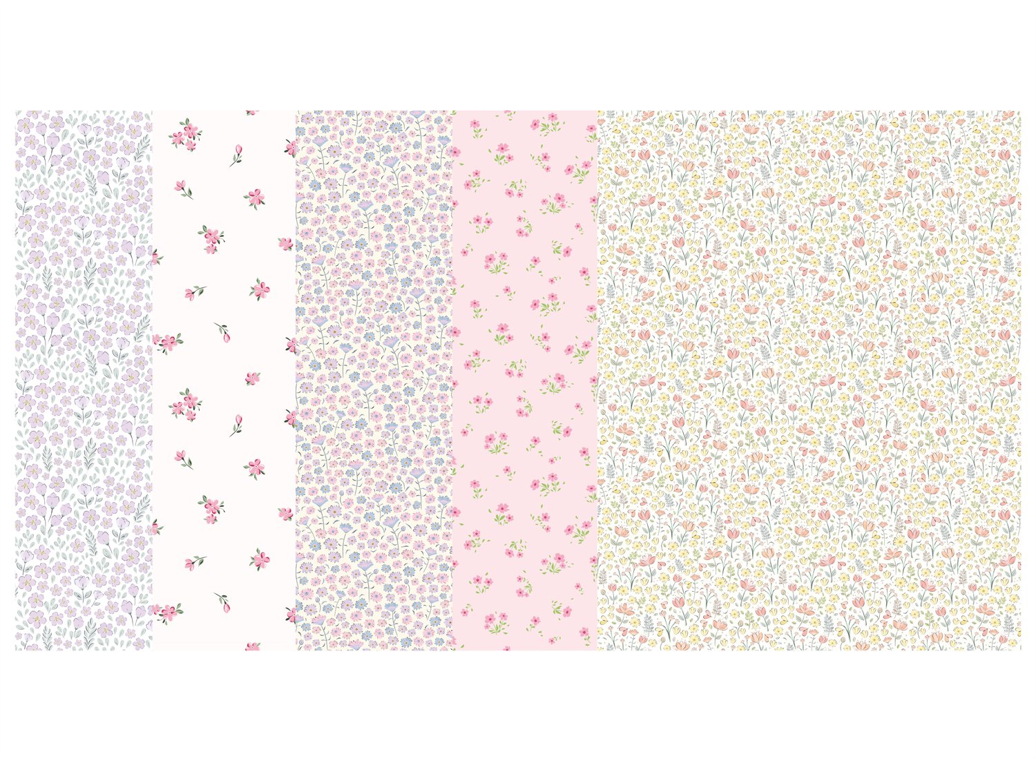 Tube Tape for Nasogastric or Oxygen Tubes | Spring Floral 5-Pack Medical Tape (4&quot; x 3&quot; Sheets)