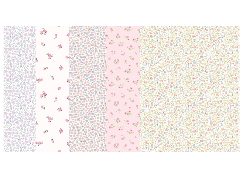 Tube Tape for Nasogastric or Oxygen Tubes | Spring Floral 5-Pack Medical Tape (4&quot; x 3&quot; Sheets)