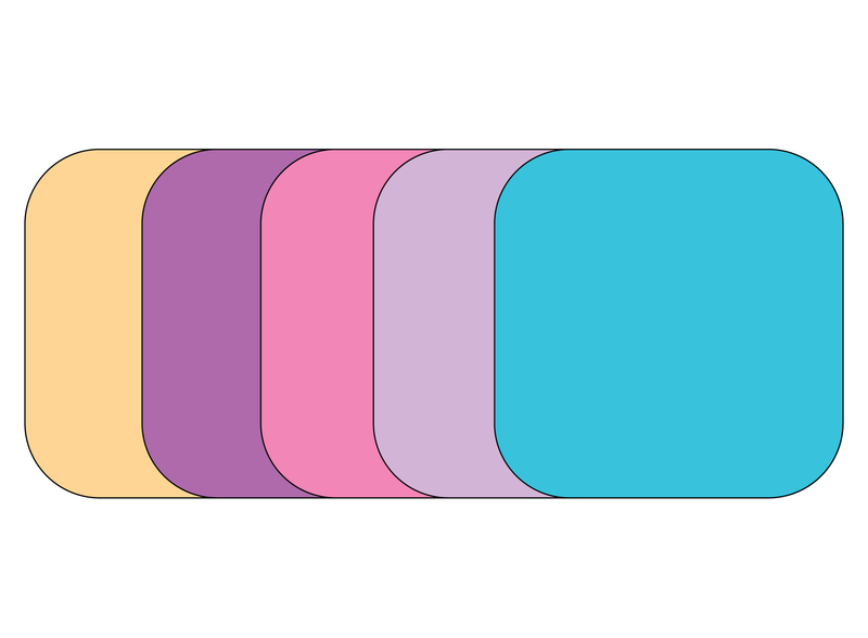 Glucomart Adhesive Patch for Libre, Lingo, Dexcom G7, and Stelo - Smoothie Solids 5-Pack (No Glue in the Center)