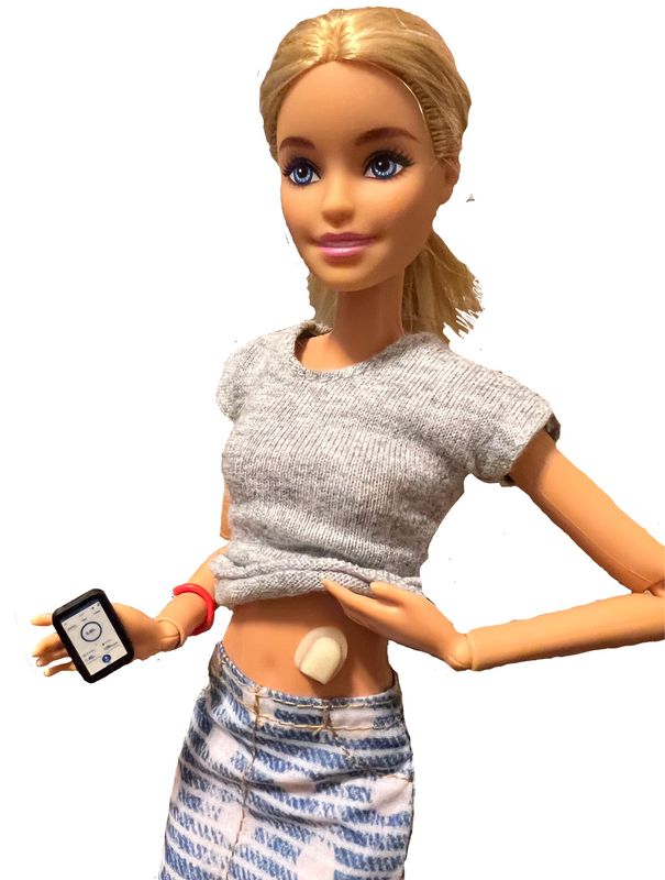 Toy Insulin Pump - Looks Like OmniPod - Barbie/Action Figure Size