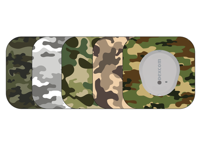 ​Glucomart Mini Dexcom G7 Adhesive Patches with Grip Bumper - Camo