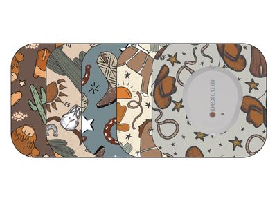 ​Glucomart Mini Dexcom G7 Adhesive Patches with Grip Bumper - Cowboy