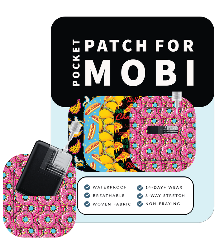 Adhesive Pocket for Mobi Insulin Pump (5-Pack) Baseball Foods