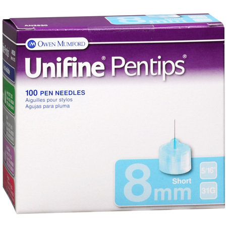Unifine Pen Needles 8 mm 5/16" 31G (100 ct) - Expired