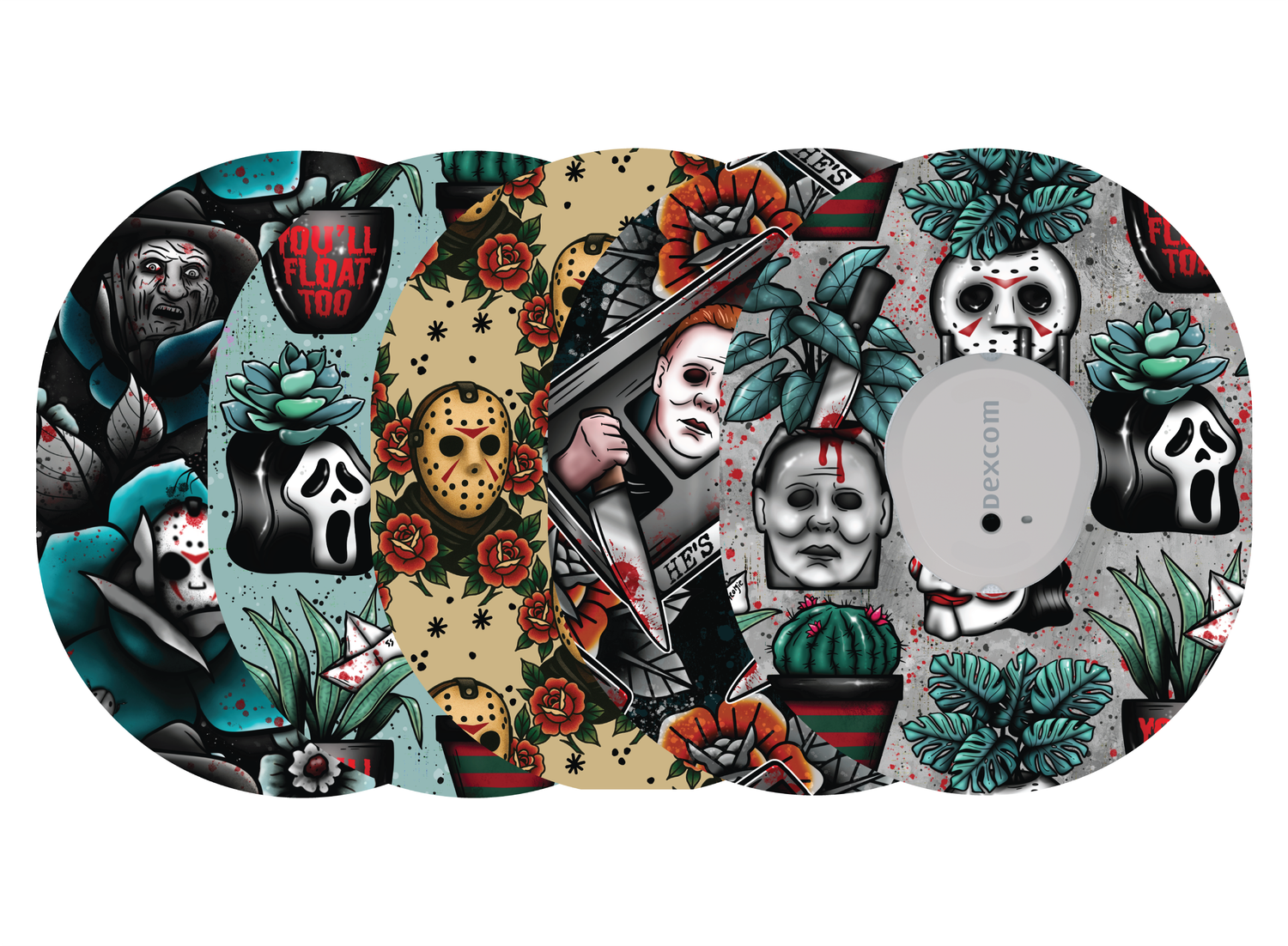 halloween dexcom g7 patches dexcom g7 adhesive patches scream dexcom patches dexcom g7 stickers dexcom g7 overpatches  horror