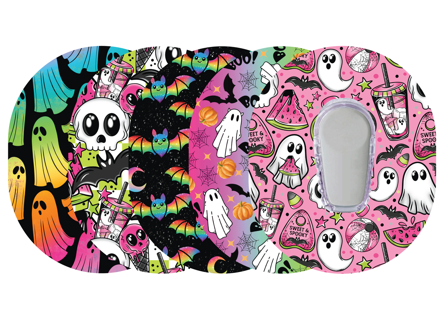 Glucomart Dexcom G6 Adhesive Patches (5-Pack) Neon Halloween