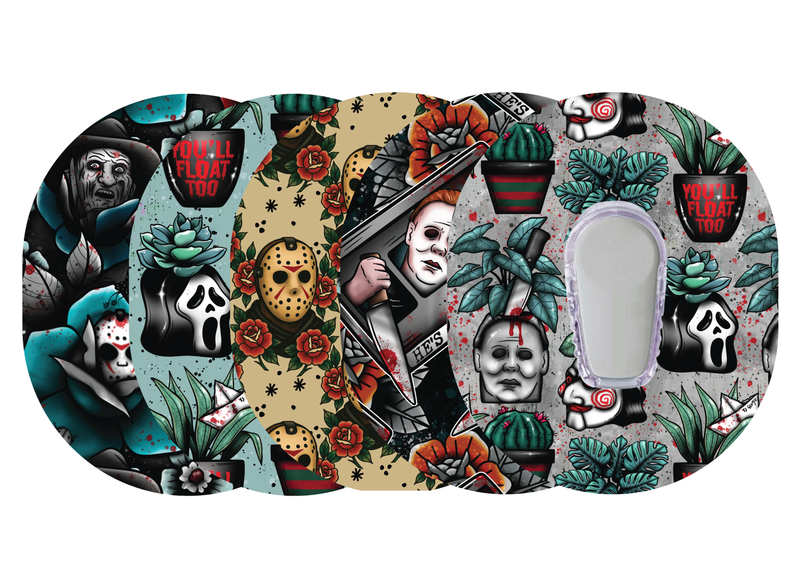 Glucomart Dexcom G6 Adhesive Patches (5-Pack) Fear Florals Halloween