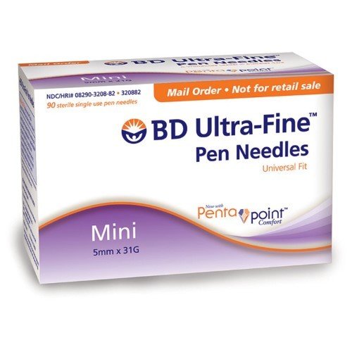 BD Ultra-Fine Pen Needles 5mm 31G x 3/16" (90 count)