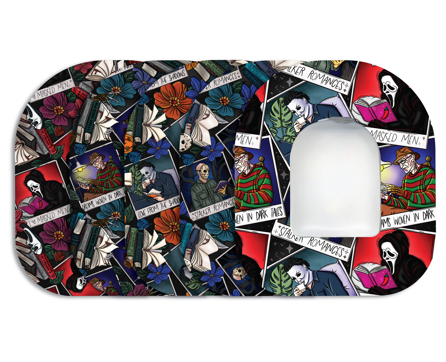 Glucomart Omnipod Adhesive Patches – Hypoallergenic, Waterproof &amp; Fray-Proof for Omnipod 5 and DASH (Pack of 5) - Horror Bookish
