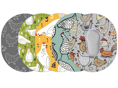 Glucomart Dexcom G6 Adhesive Patches (5-Pack) Chicken