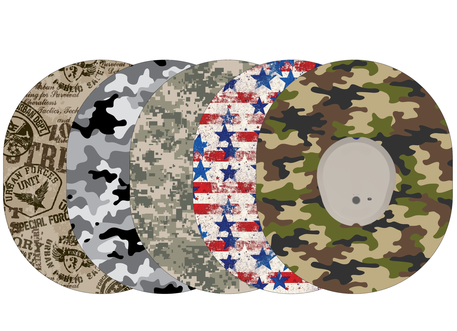Glucomart Dexcom G7 Adhesive Patches (5-Pack) Army RETIRING
