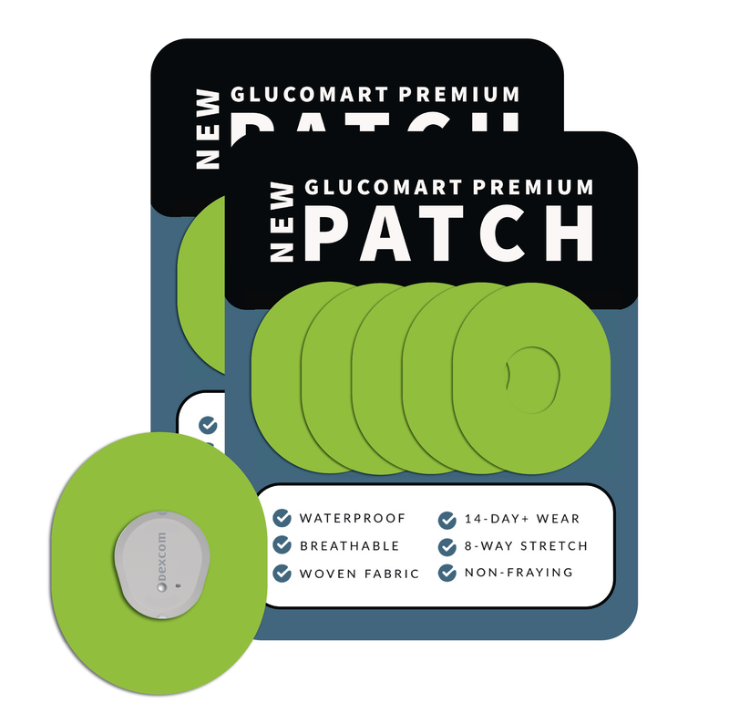 Glucomart Dexcom G7 Adhesive Patches Green Dexcom Patch 10-Pack RETIRING
