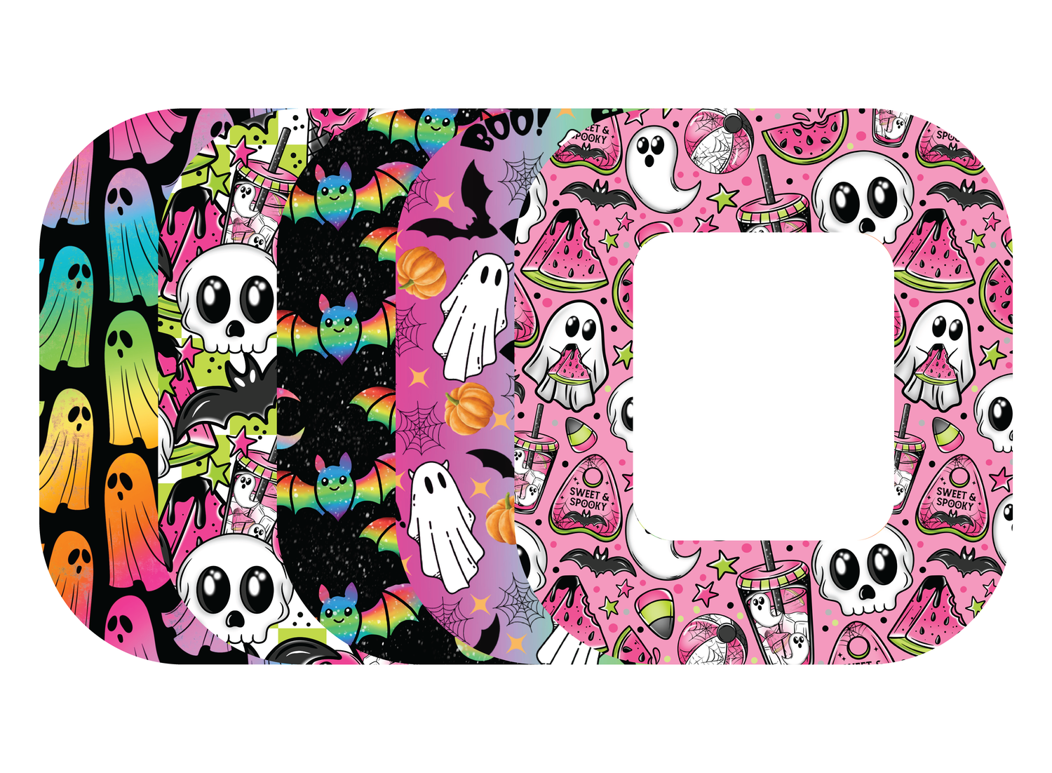 Glucomart Tandem Mobi Sleeve Overpatch (5 Count) - Neon Halloween