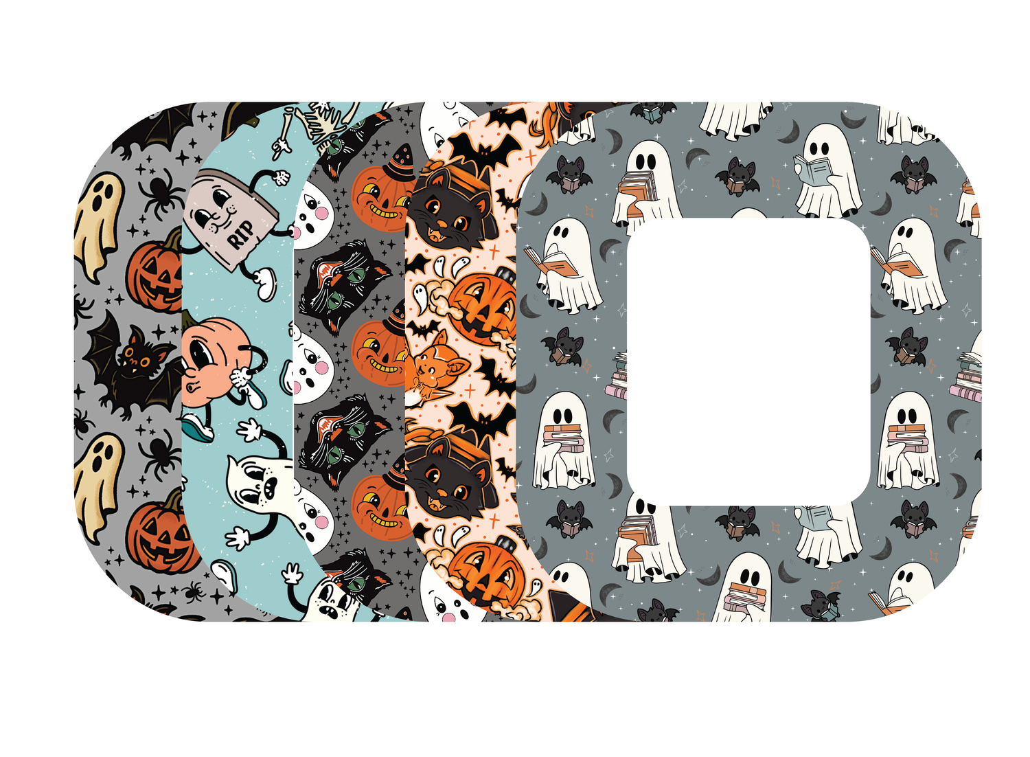 Glucomart Tandem Mobi Sleeve Overpatch (5 Count) - Vintage Halloween