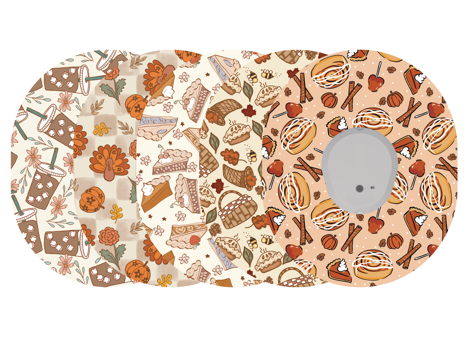 Glucomart Dexcom G7 Adhesive Patches (5-Pack) Spiced Autumn