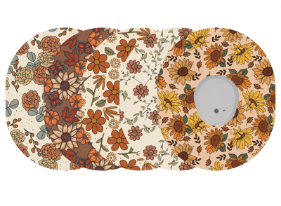 Glucomart Dexcom G7 Adhesive Patches (5-Pack) Autumn Floral