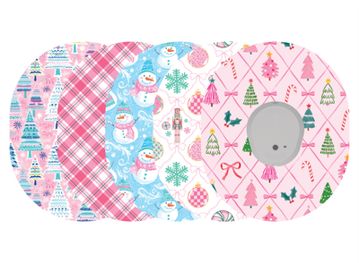 Glucomart Dexcom G7 Adhesive Patches (5-Pack) Preppy Christmas